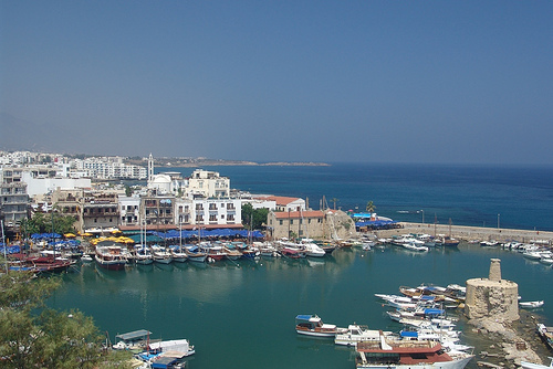 La città di Kyrenia, sull'isola di Cipro