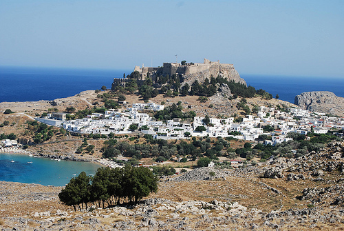 Lindos, sull'isola di Rodi, Grecia